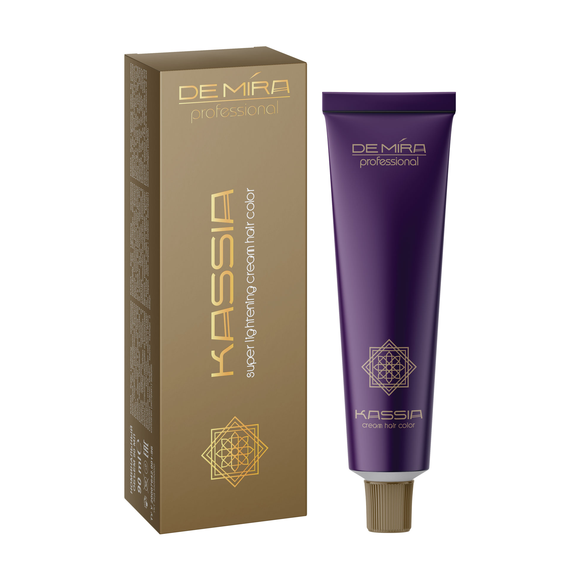 Стійка освітлювальна крем-фарба для волосся DeMira Professional Kassia Super Lightening Cream Hair Color, SL/76, 90 мл